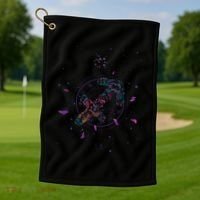 Sagittarius Floral Zodiac Golf Towel thumb 1