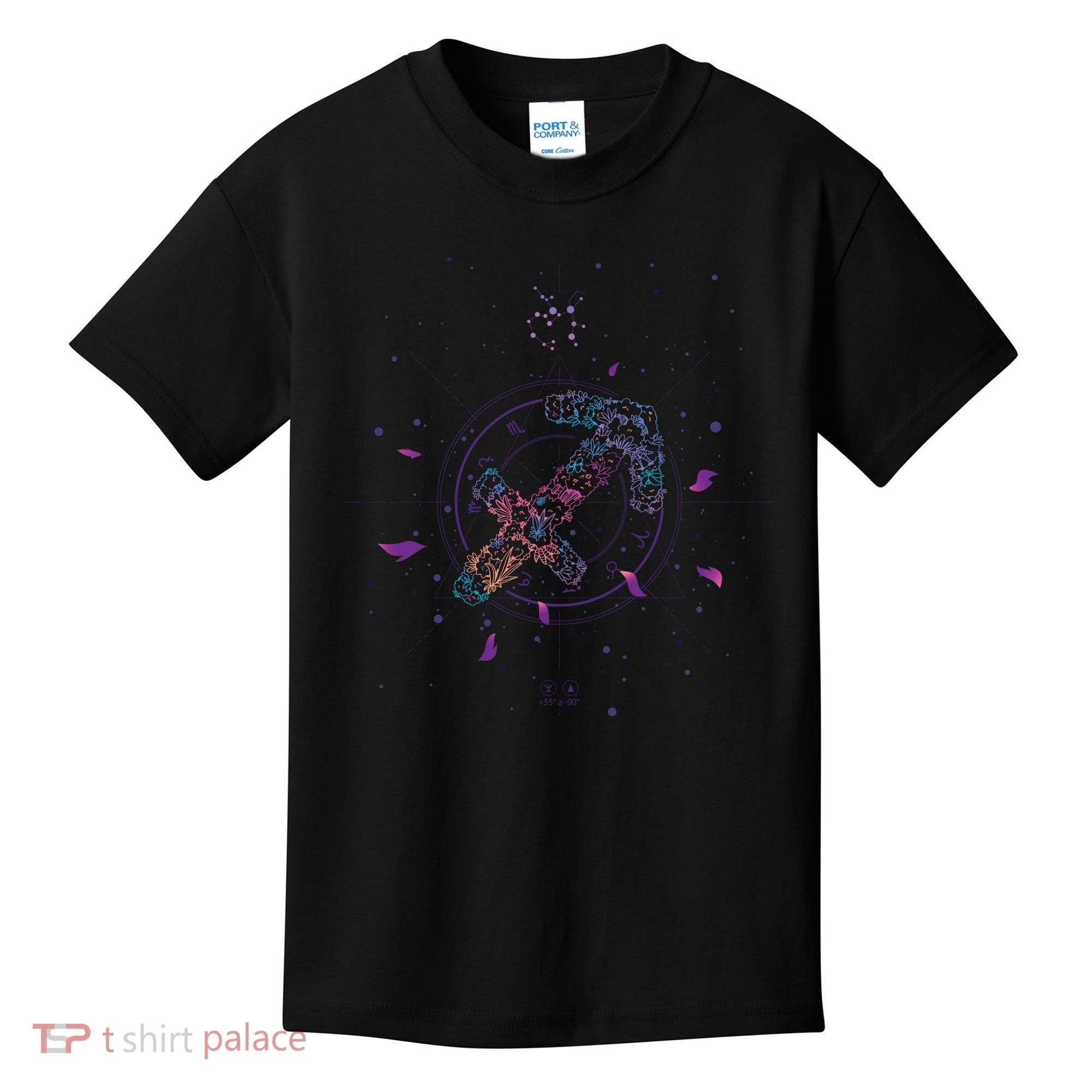 Sagittarius Floral Zodiac Kids T-Shirt