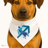 Sagittarius Zodiac Symbol USA-Made Doggie Bandana thumb 1