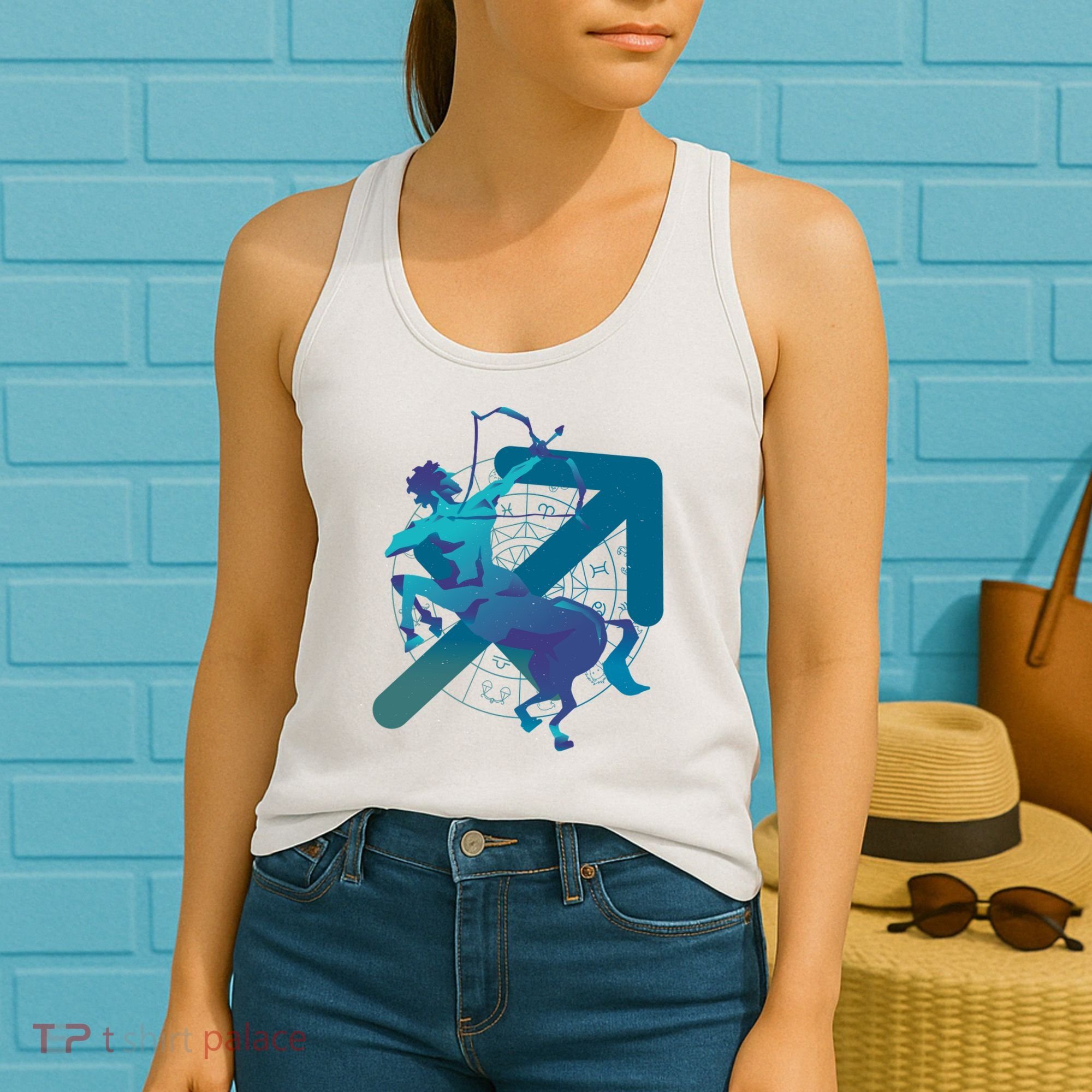 Sagittarius Zodiac Symbol Women's Tank Top