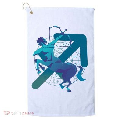 Sagittarius Zodiac Symbol Golf Towel