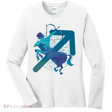 Sagittarius Zodiac Symbol Women's Long Sleeve Shirt