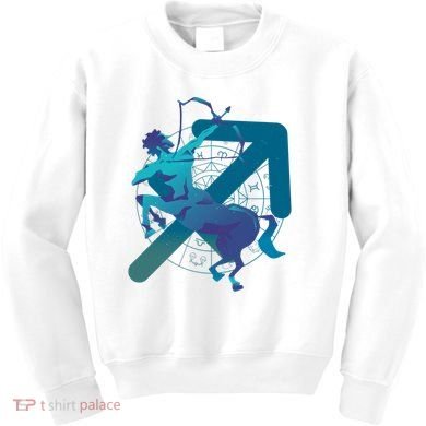 Sagittarius Zodiac Symbol Kids Sweatshirt
