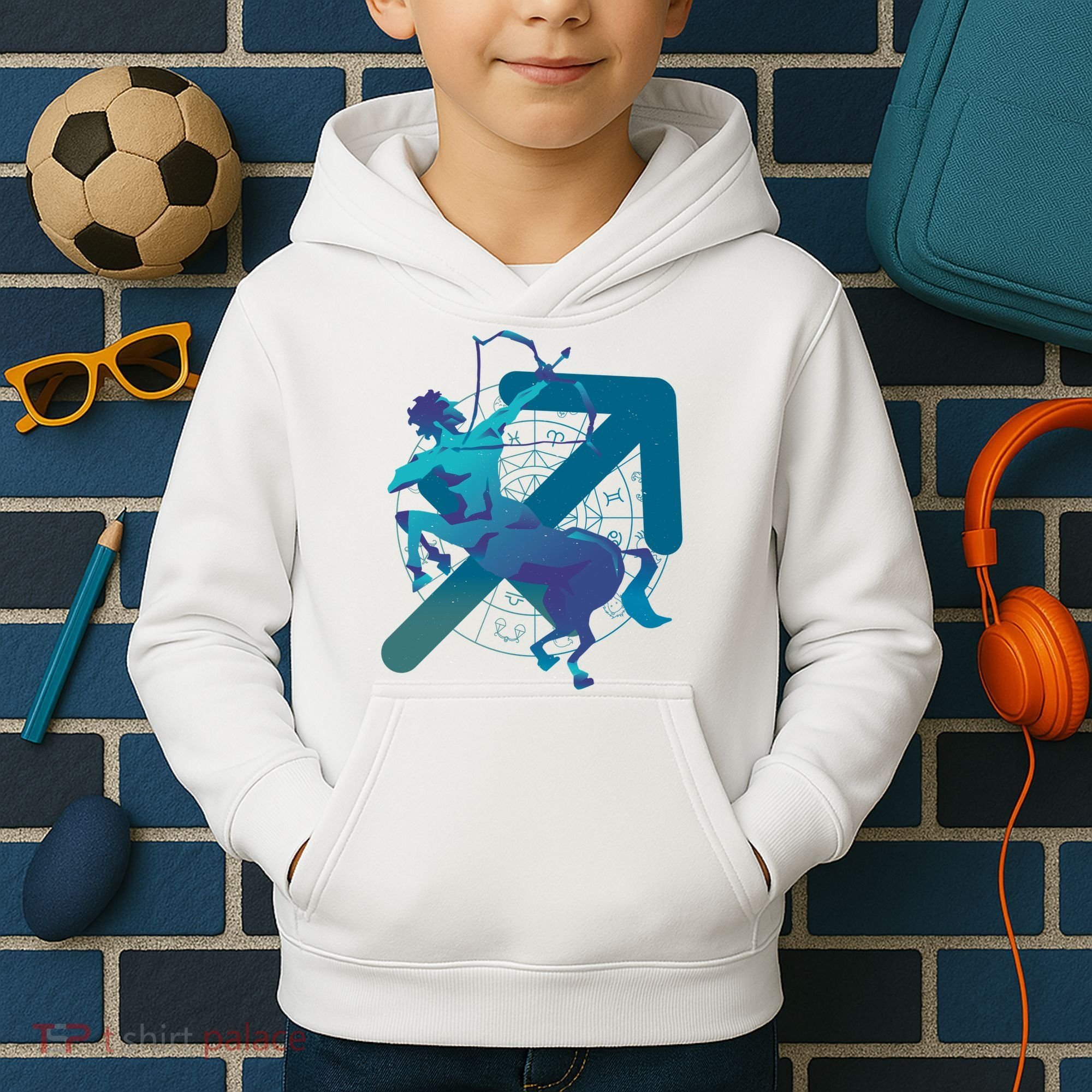 Sagittarius Zodiac Symbol Kids Hoodie