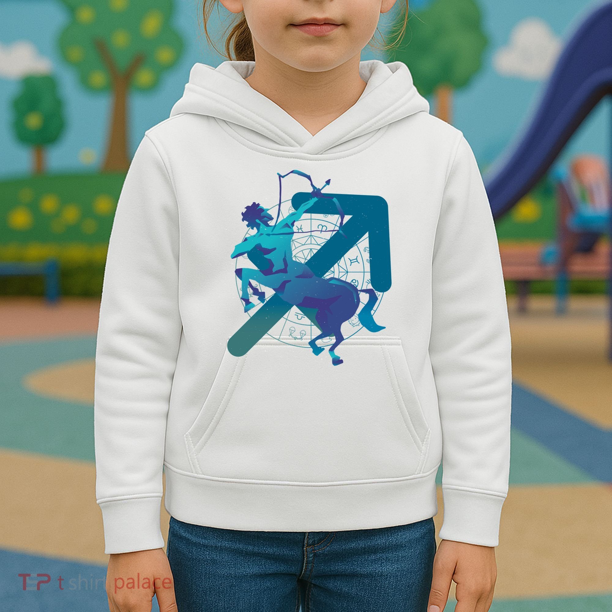 Sagittarius Zodiac Symbol Kids Hoodie
