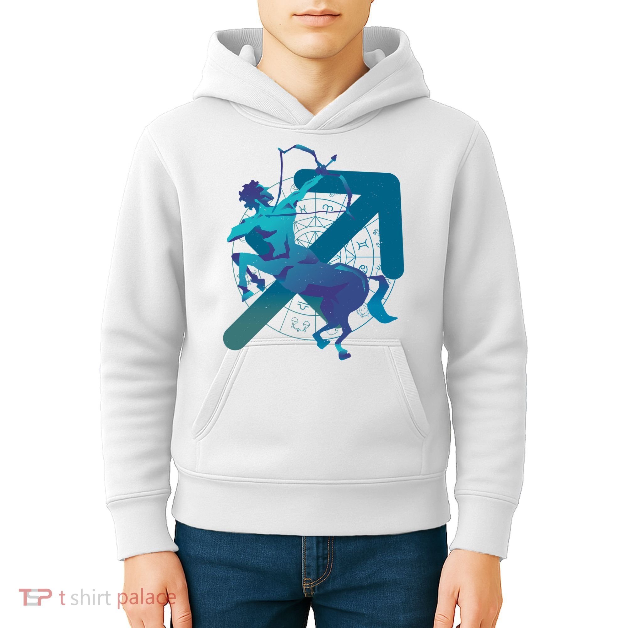 Sagittarius Zodiac Symbol Kids Hoodie