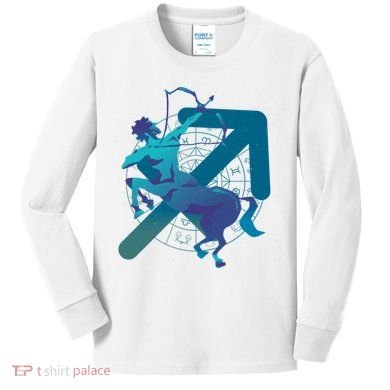 Sagittarius Zodiac Symbol Kids Long Sleeve Shirt