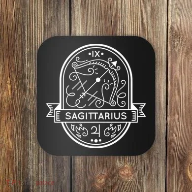 Sagittarius Zodiac Symbol Design Coaster