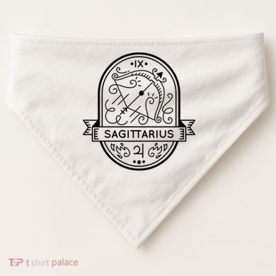 Sagittarius Zodiac Symbol Design USA-Made Doggie Bandana