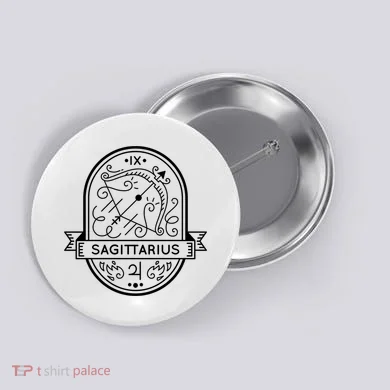 Sagittarius Zodiac Symbol Design Button