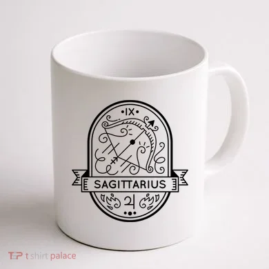 Sagittarius Zodiac Symbol Design Coffee Mug back