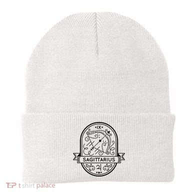 Sagittarius Zodiac Symbol Design Beanie