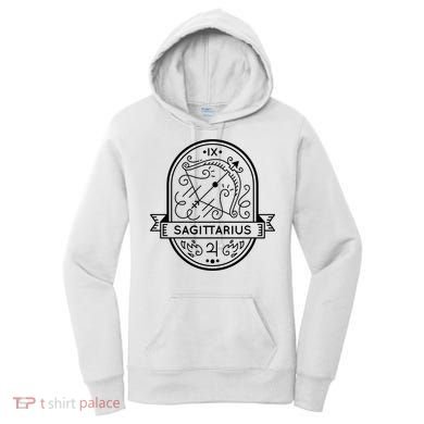 Sagittarius Zodiac Symbol Design Women's Hoodie