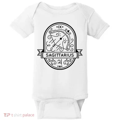 Sagittarius Zodiac Symbol Design Baby Bodysuit