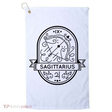 Sagittarius Zodiac Symbol Design Golf Towel