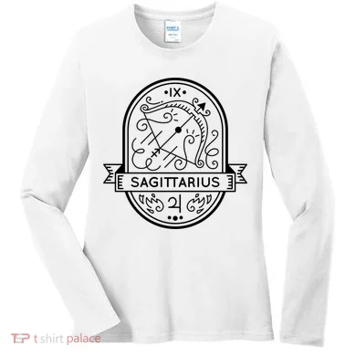 Sagittarius Zodiac Symbol Design Women's Long Sleeve Shirt