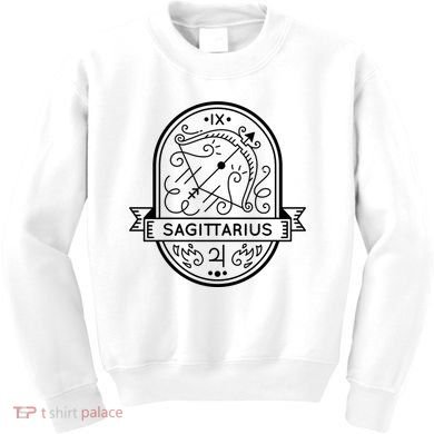 Sagittarius Zodiac Symbol Design Kids Sweatshirt