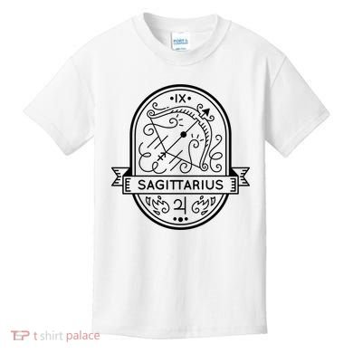 Sagittarius Zodiac Symbol Design Kids T-Shirt