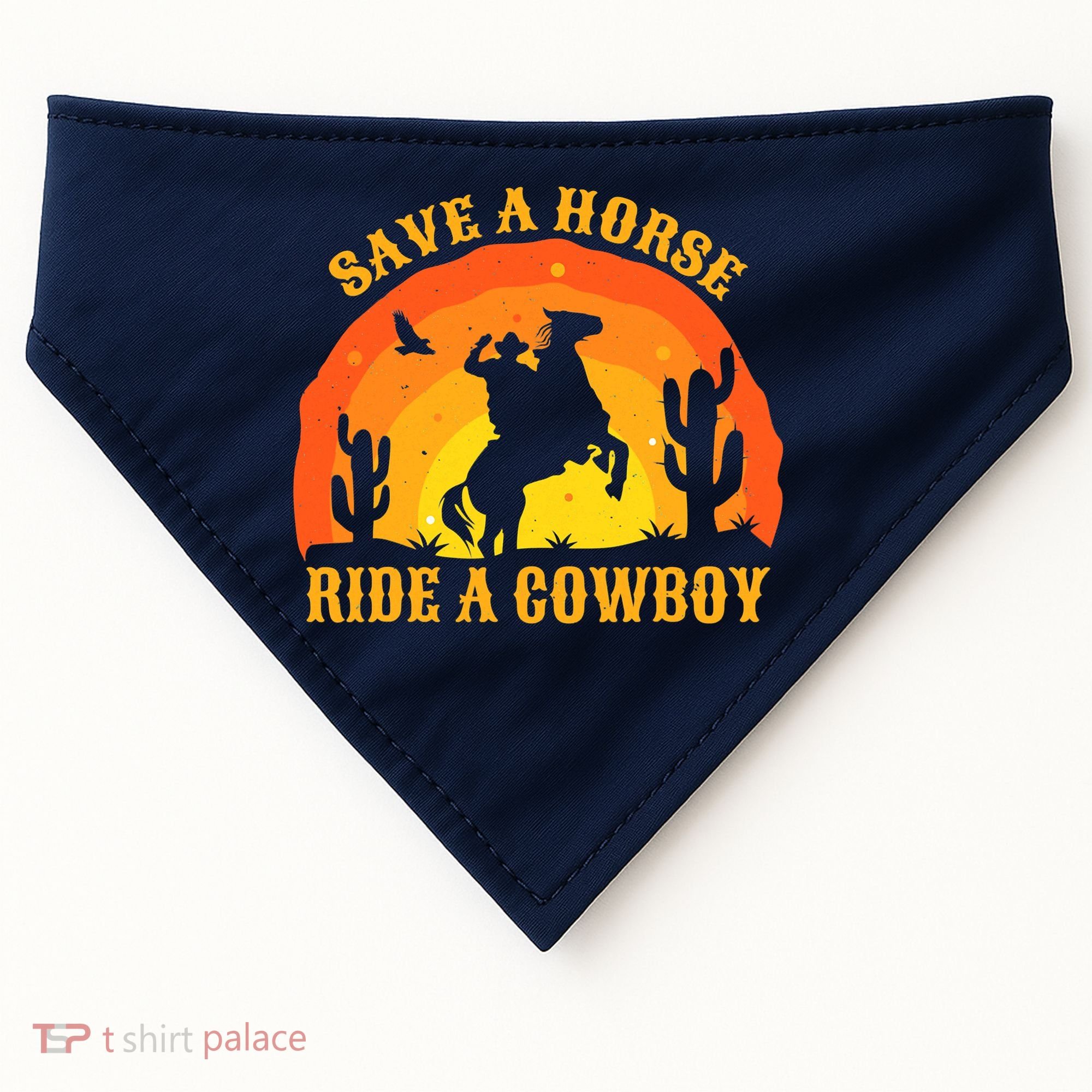Save A Horse Ride Me A Cowboy USA-Made Doggie Bandana