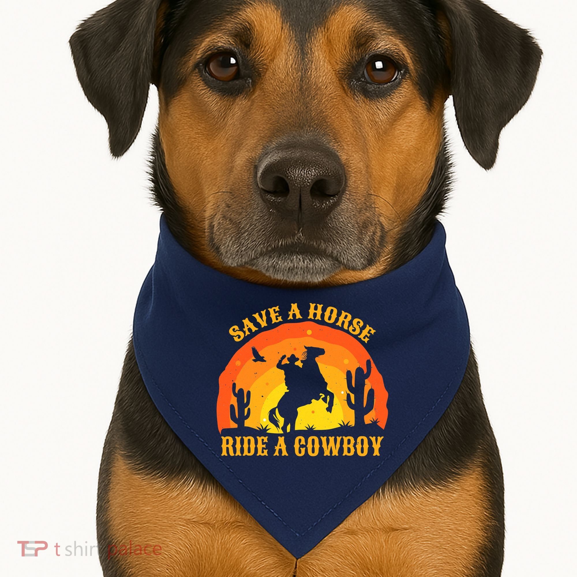 Save A Horse Ride Me A Cowboy USA-Made Doggie Bandana