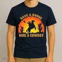 Save A Horse Ride Me A Cowboy T-Shirt thumb 3