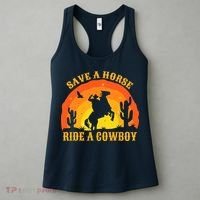 Save A Horse Ride Me A Cowboy Women's Tank Top thumb 3