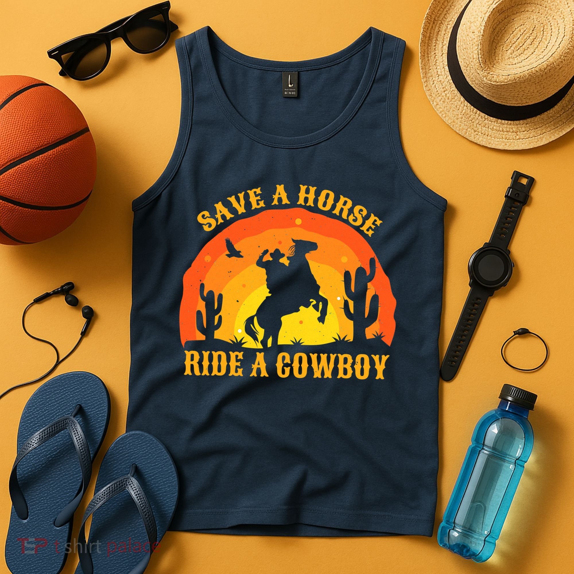 Save A Horse Ride Me A Cowboy Tank Top