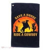 Save A Horse Ride Me A Cowboy Golf Towel thumb 0