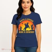 Save A Horse Ride Me A Cowboy Women's T-Shirt thumb 4