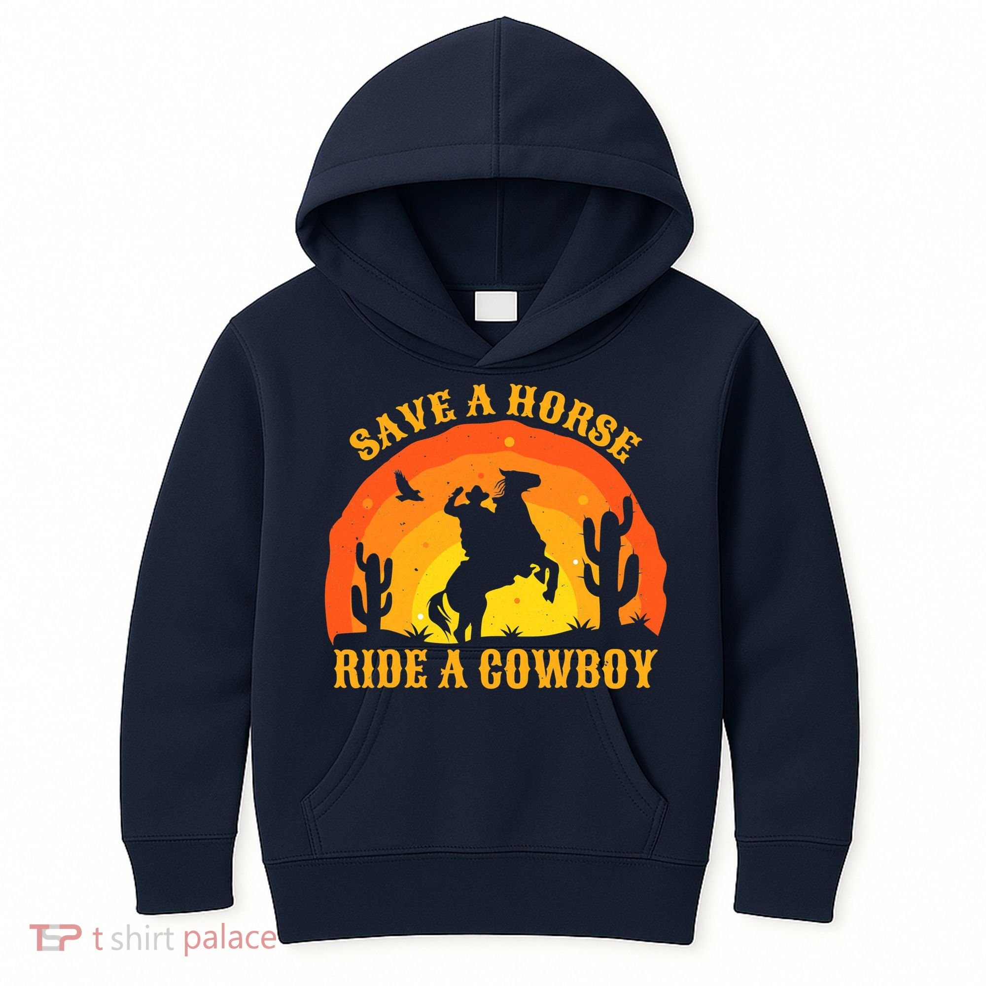 Save A Horse Ride Me A Cowboy Kids Hoodie
