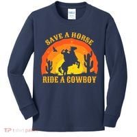 Save A Horse Ride Me A Cowboy Kids Long Sleeve Shirt thumb 0