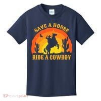 Save A Horse Ride Me A Cowboy Kids T-Shirt thumb 0
