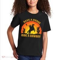 Save A Horse Ride Me A Cowboy Kids T-Shirt thumb 2