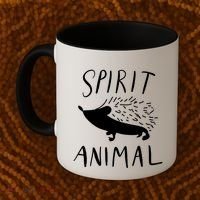 Spirit Animal Hedgehog Gift Funny Gift Coffee Mug thumb 2