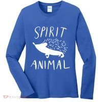 Spirit Animal Hedgehog Gift Funny Gift Women's Long Sleeve Shirt thumb 0