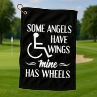 Some Angels Have Wings Mine Has Wheels Special Needs Golf Towel thumb 1