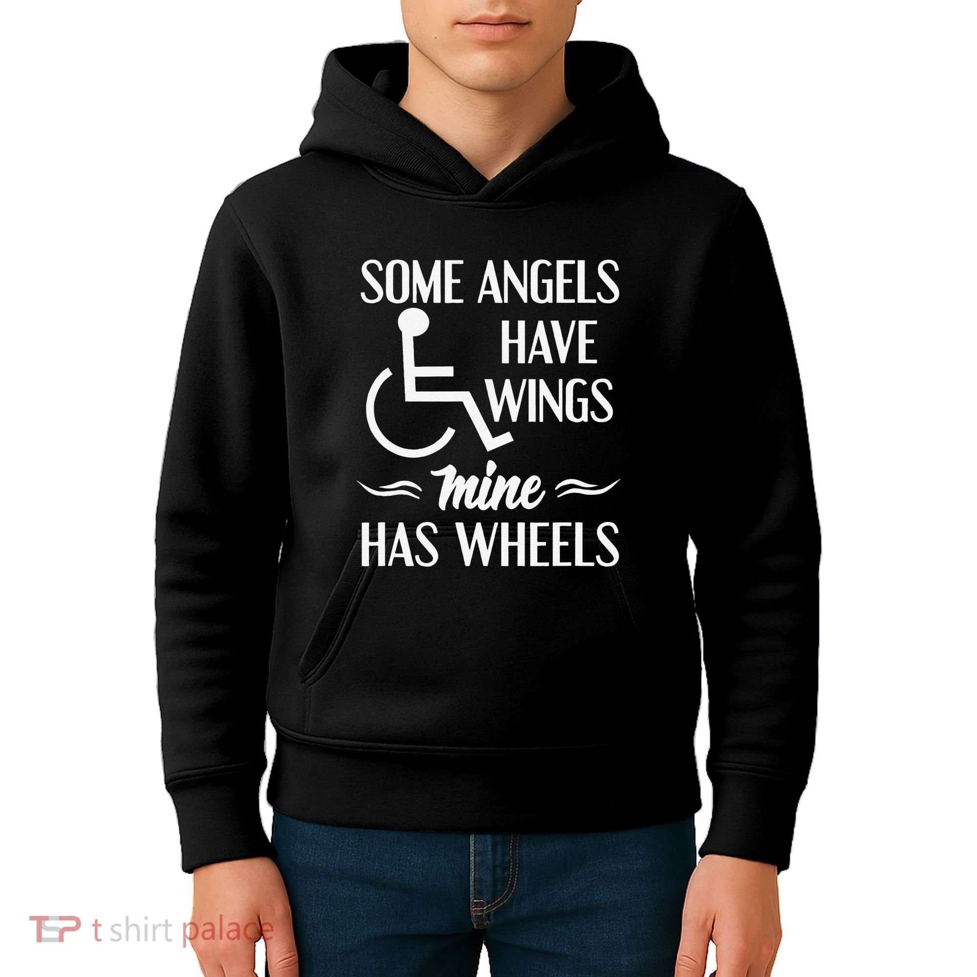 Some Angels Have Wings Mine Has Wheels Special Needs Kids Hoodie