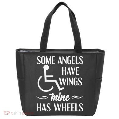 Some Angels Have Wings Mine Has Wheels Special Needs Tote Bag