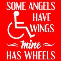 Some Angels Have Wings Mine Has Wheels Special Needs Santa Hat thumb 1