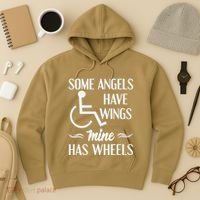 Some Angels Have Wings Mine Has Wheels Special Needs Hoodie thumb 3