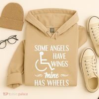 Some Angels Have Wings Mine Has Wheels Special Needs Hoodie thumb 4