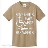Some Angels Have Wings Mine Has Wheels Special Needs Kids T-Shirt thumb 0