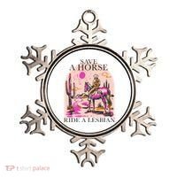 Save A Horse Ride A Lesbian Cowboy Lgbtq Western Retro Ornament thumb 0