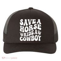 Save A Horse Ride A Cowboy Oversized Western Yupoong Adult 5-Panel Trucker Hat thumb 0