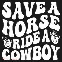 Save A Horse Ride A Cowboy Oversized Western Coaster thumb 2