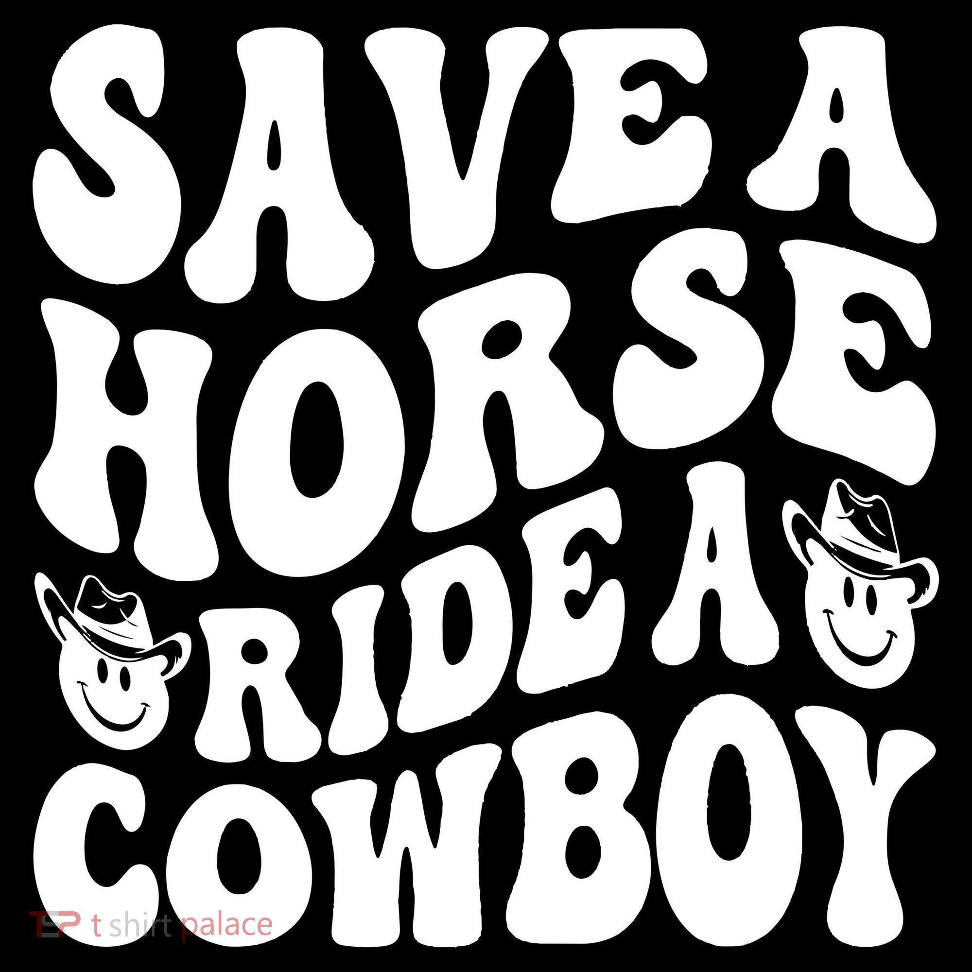 Save A Horse Ride A Cowboy Oversized Western Mousepad