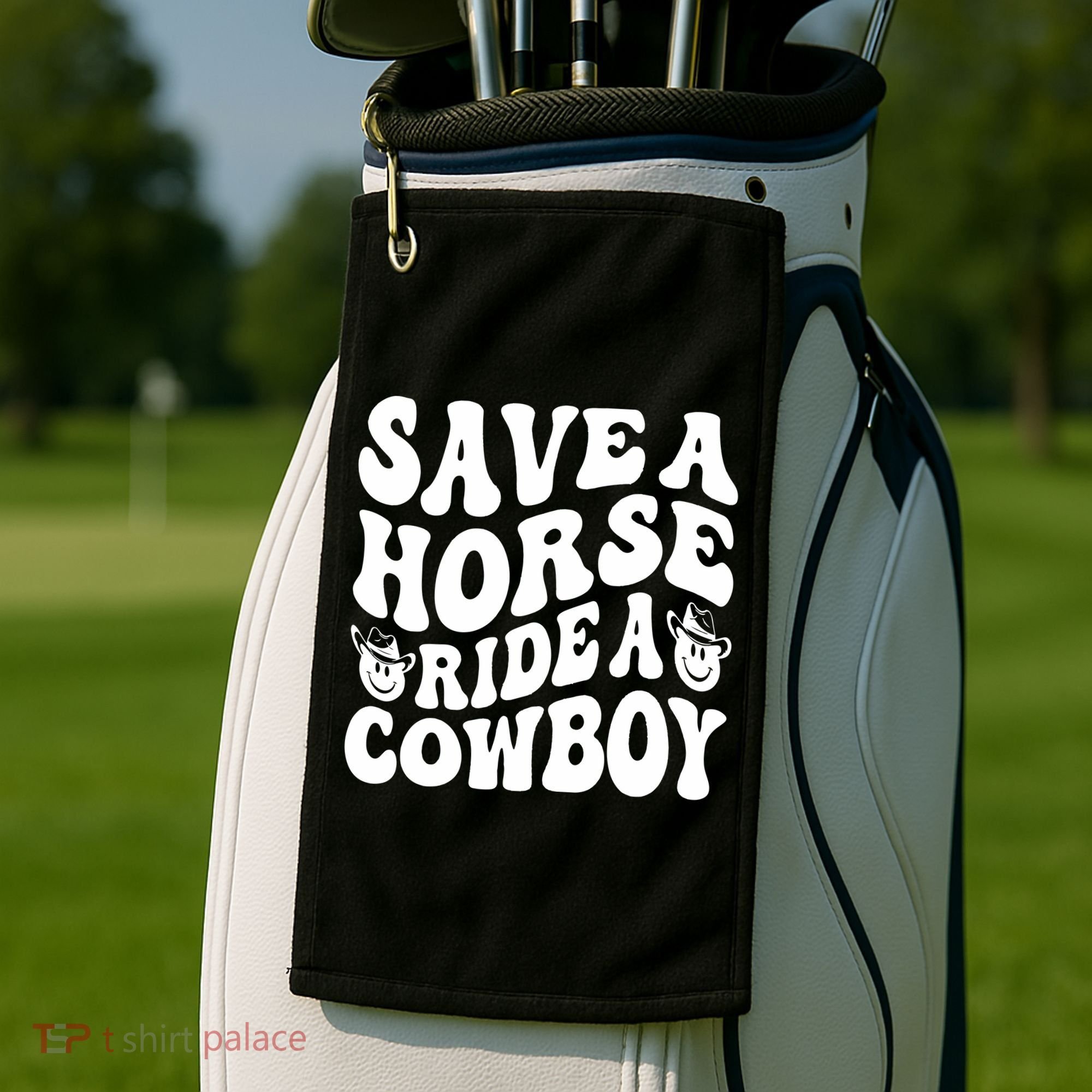 Save A Horse Ride A Cowboy Oversized Western Golf Towel