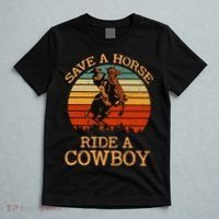 Save A Horse Ride A Cowboy Western Vintage Retro T-Shirt thumb 5
