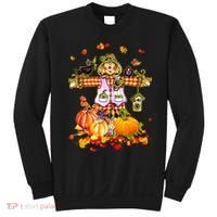 Scarecrow Autumn Hello Fall Pumpkin Thanksgiving Halloween Sweatshirt thumb 0
