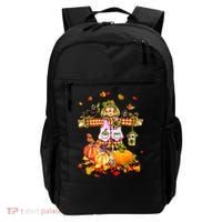 Scarecrow Autumn Hello Fall Pumpkin Thanksgiving Halloween Backpack thumb 0